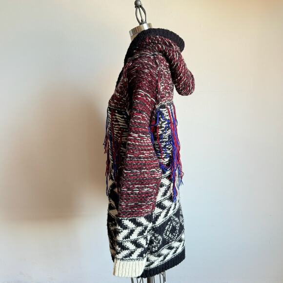 ISABEL MARANT + H&M Hooded Wool blend Knit Zip-up Cardigan Sweater - Picture 6 of 10